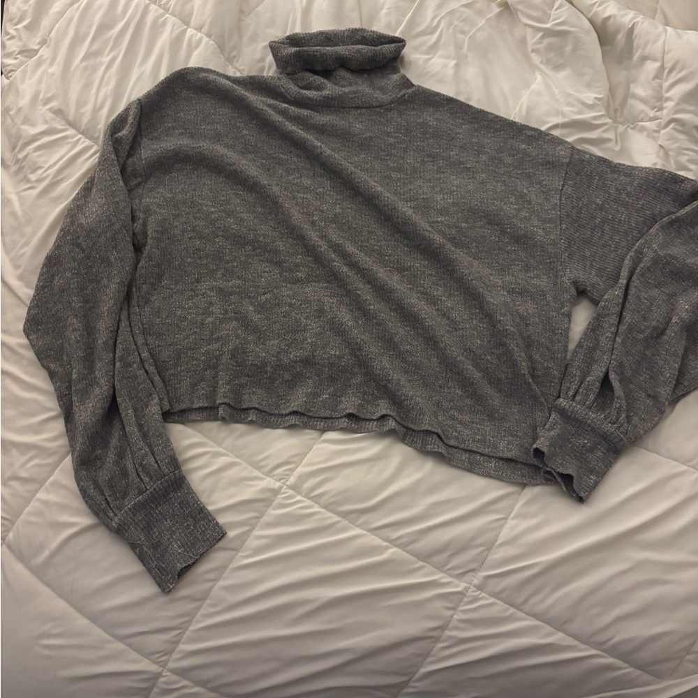 Bershka Charcoal Cowl Neck Sweater
